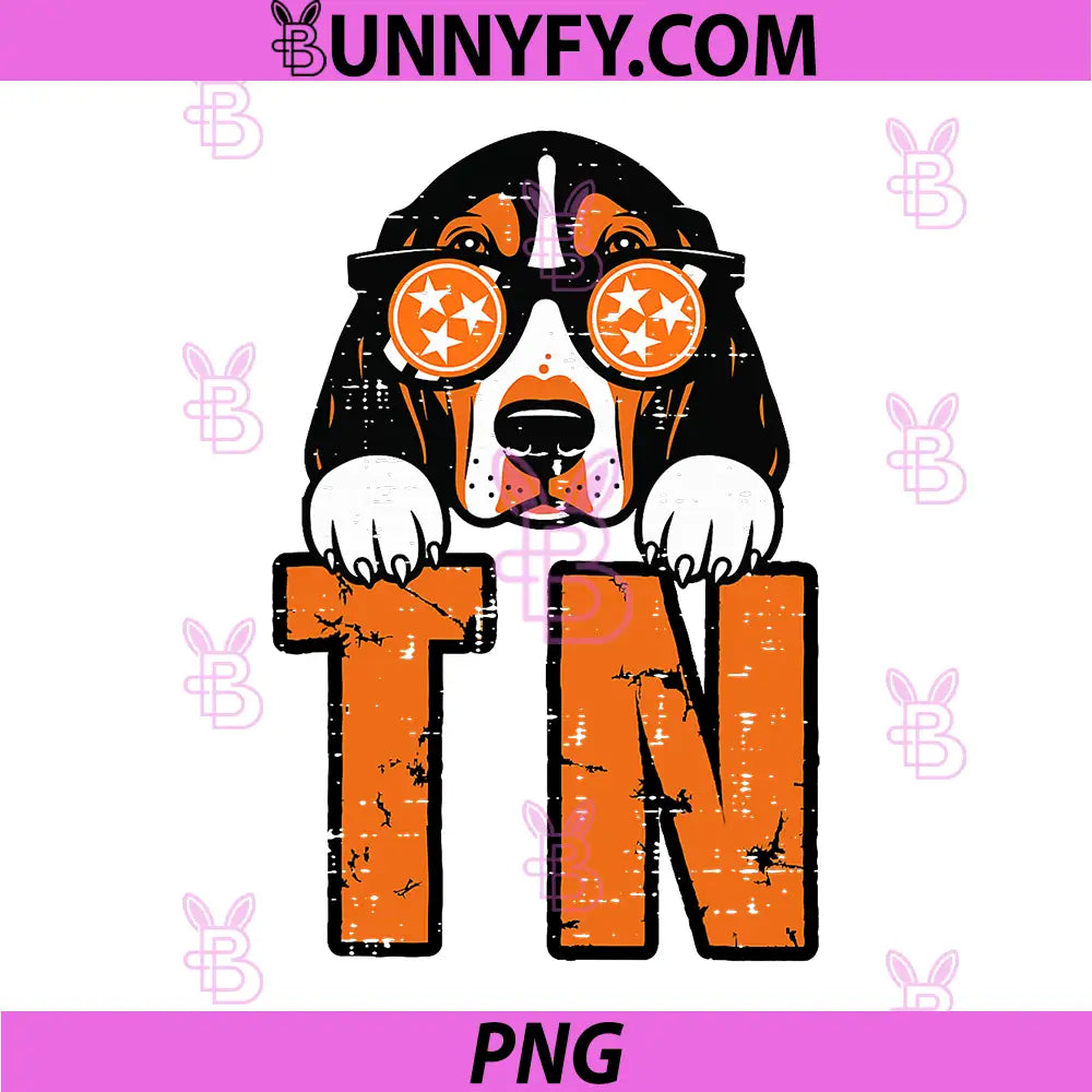 Tennessee Dog TN Graphic PNG, Funny Dog Sunglasses Tennessee PNG
