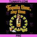 Tequila Time Any Time PNG, Party Crew Lime Clock Design PNG