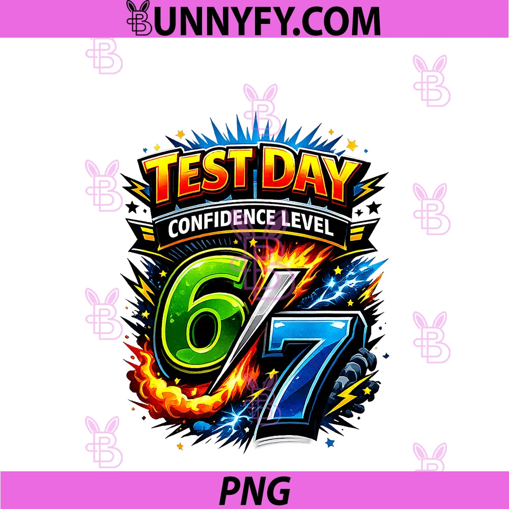 Test Day 67 Confidence PNG, Level Meme Six Seven PNG