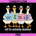Test Day Off to Actively Monitor PNG, Goose State Testing Teacher PNG