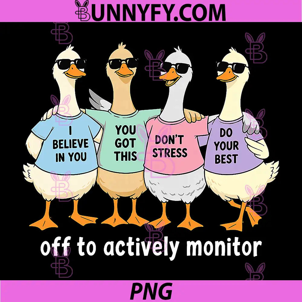 Test Day Off to Actively Monitor PNG, Goose State Testing Teacher PNG