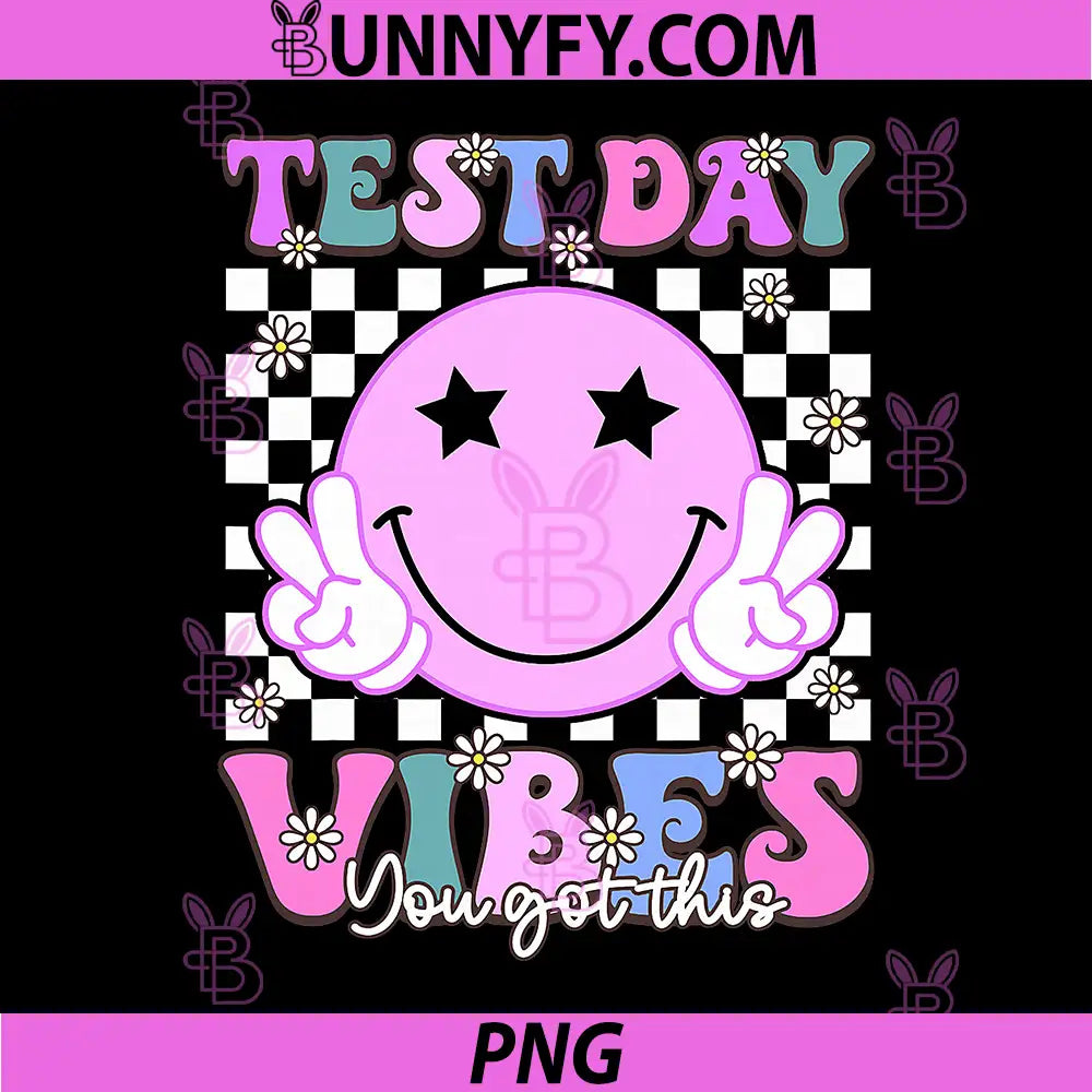 Test Day Vibes State Testing PNG, STAAR Retro Teacher Student PNG
