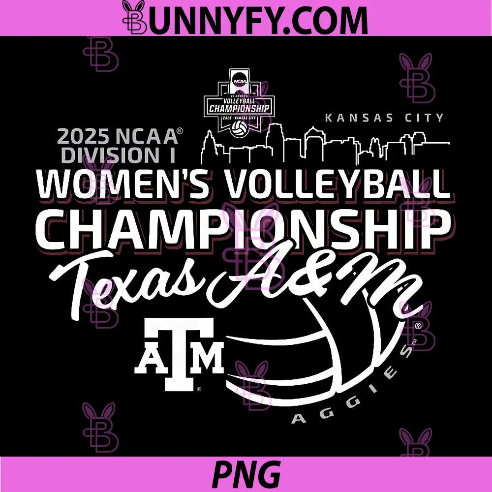 Texas A&M Aggies National PNG, Championship 2025 Volleyball PNG