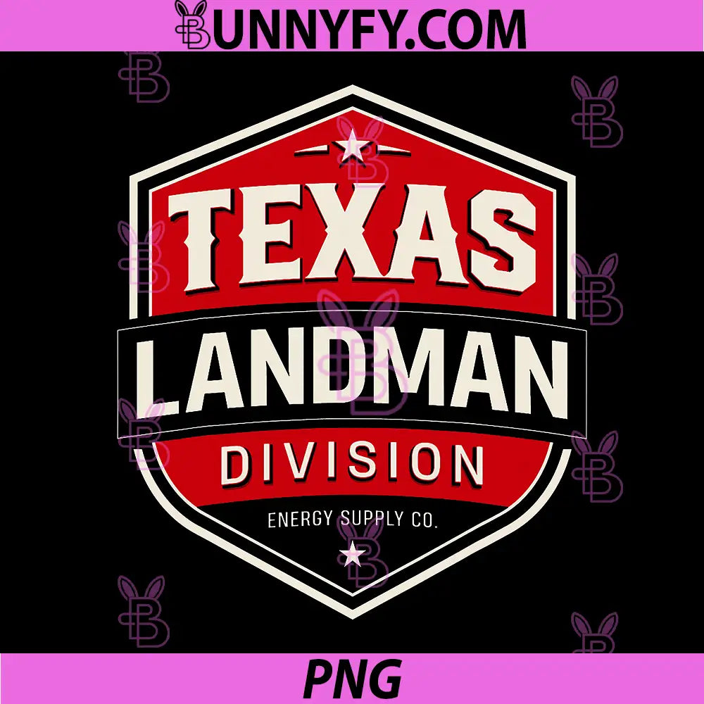 Texas Landman Division PNG, Energy Supply Vintage Badge PNG