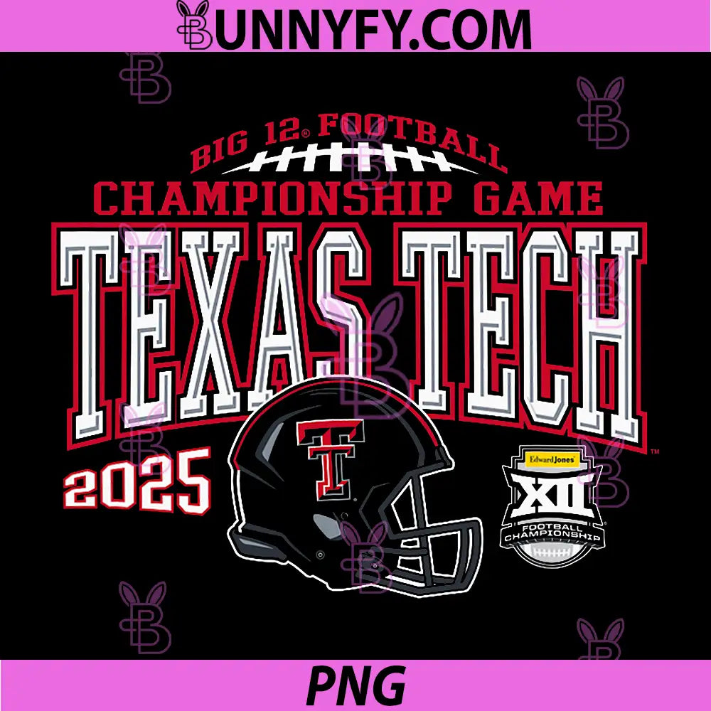 Texas Tech Red Raiders Big 12 PNG, Championship 2025 Football PNG