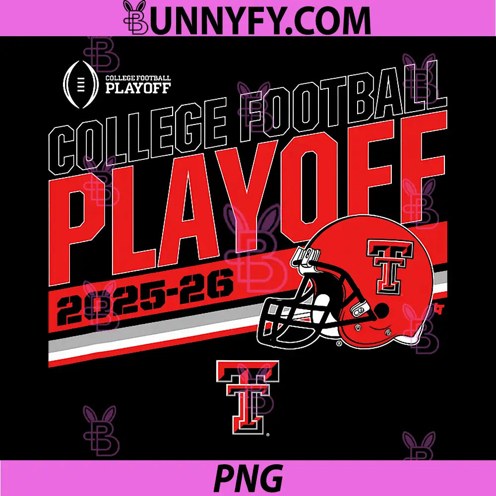 Texas Tech Red PNG, Raiders College Football Playoff Stripe 2025 PNG