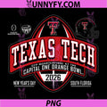 Texas Tech Red Raiders PNG, Orange Bowl 2025-26 CFP Quarter Black PNG