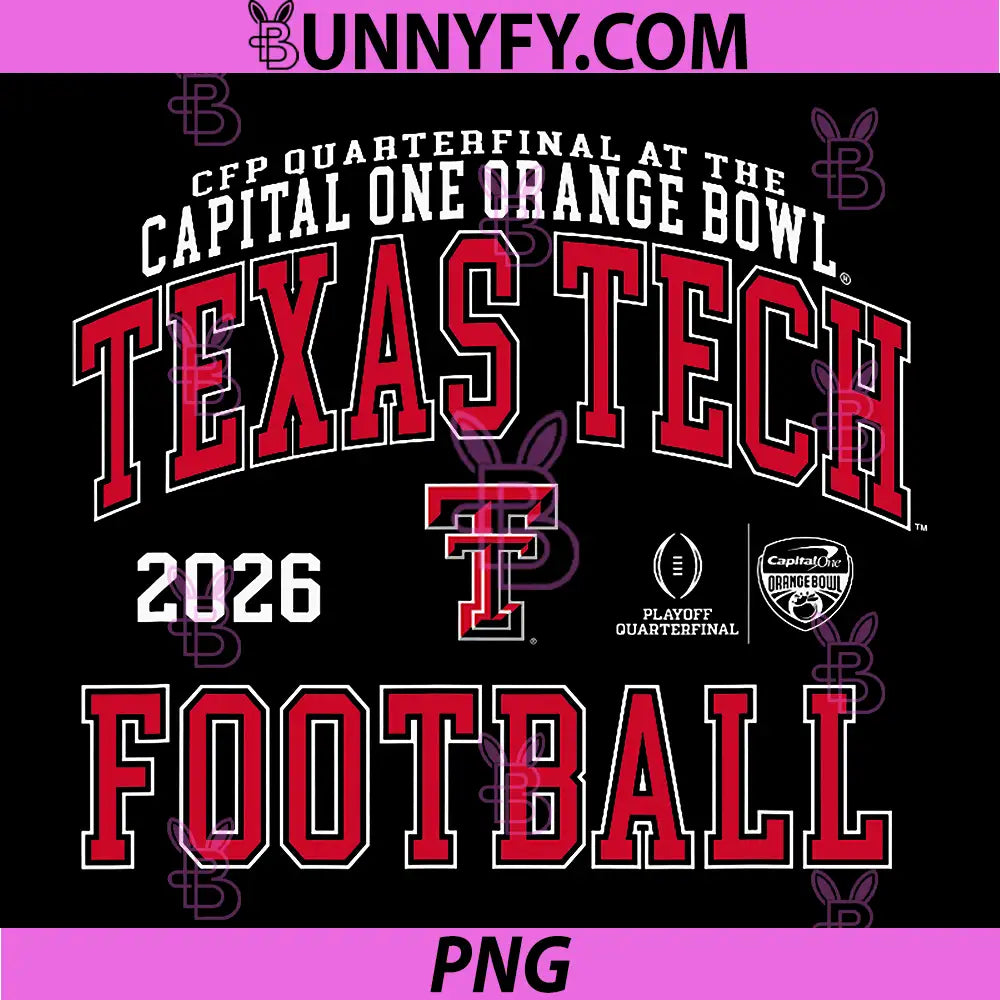 Texas Tech Red Raiders PNG, Orange Bowl 2025-26 CFP Quarterfinal PNG