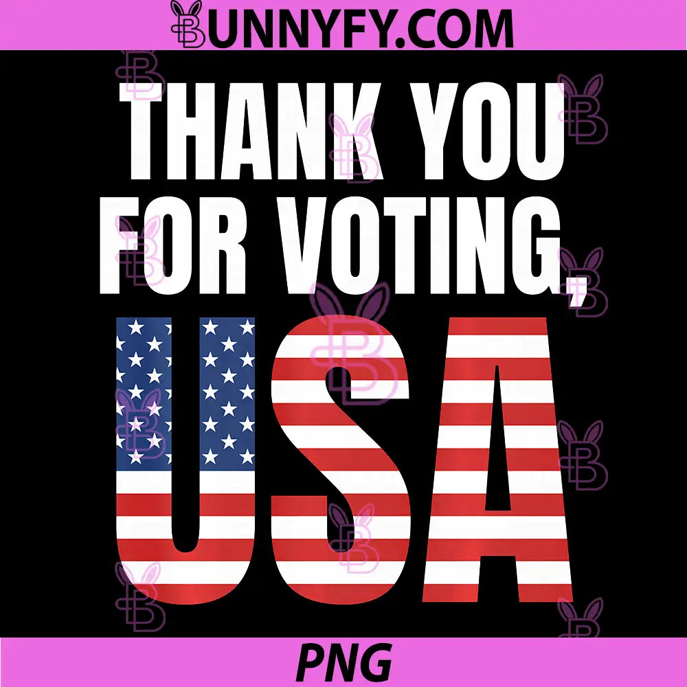 Thank You for Voting USA PNG, Patriotic American Flag PNG