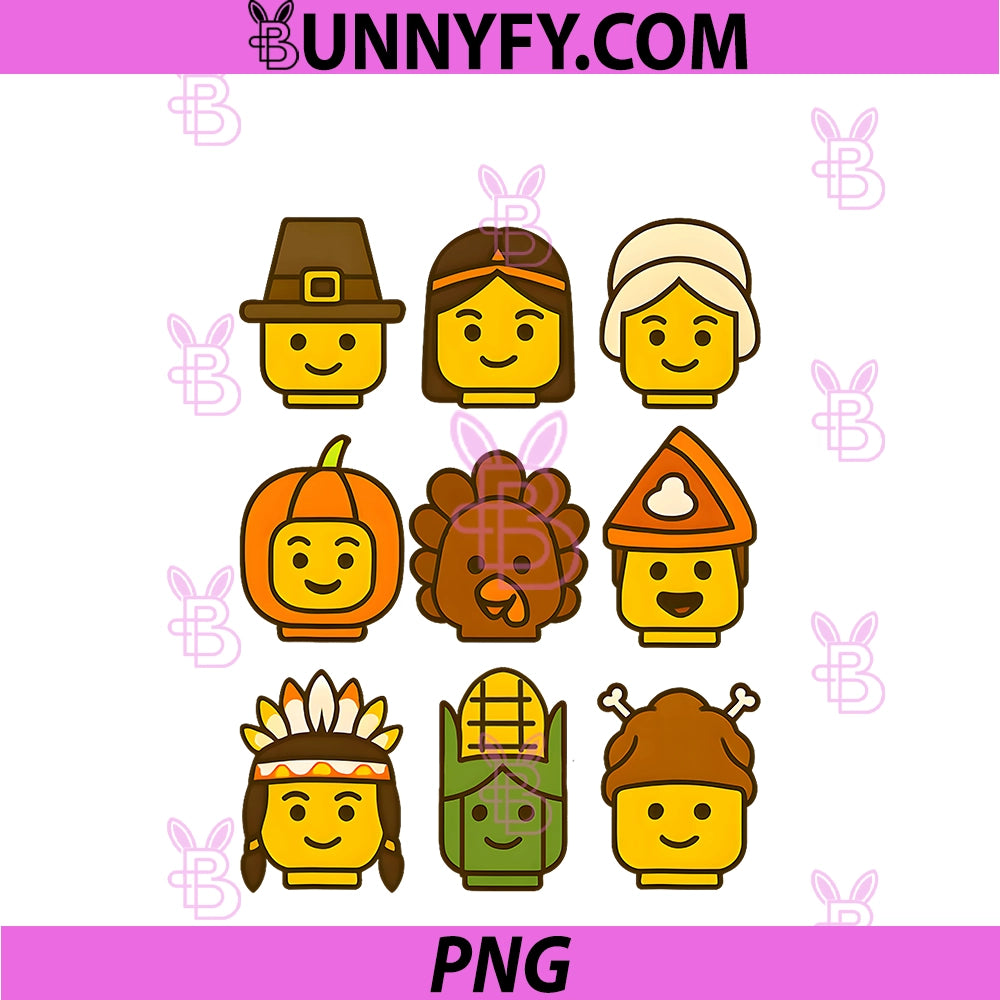 Thanksgiving PNG, Building Brick Turkey PNG