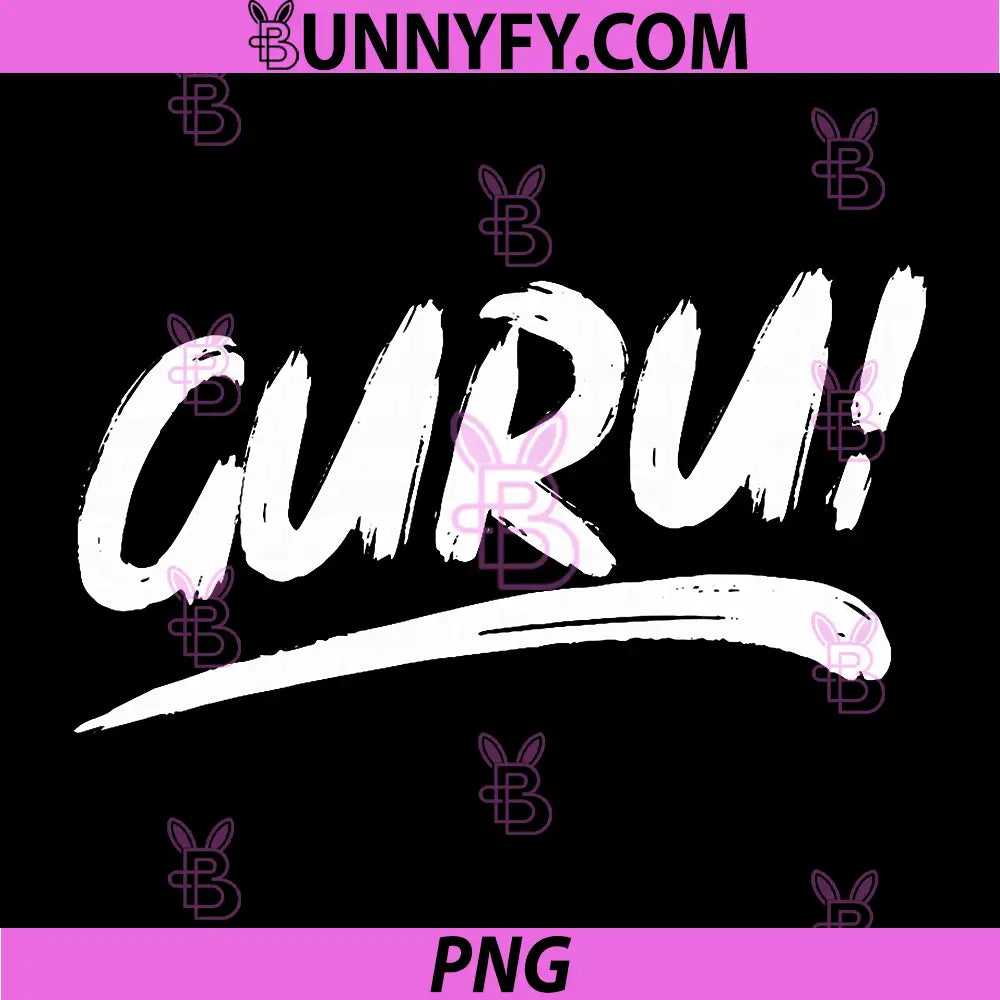 That Says Guru! PNG, in an Artistic Brushstroke Style PNG