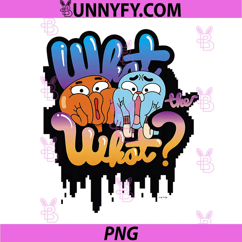 The Amazing World of Gumball PNG, What The What Surprised Duo PNG