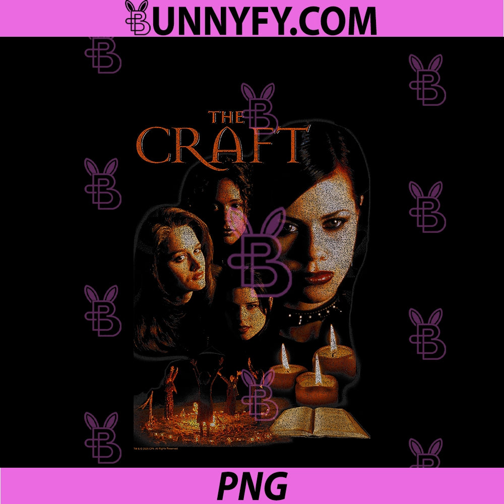 The Craft Distressed Sepia Poster Retro PNG, 90's Movie PNG
