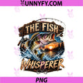 The Fish Whisperer PNG, Funny Bass Fishing Sunset Angler PNG