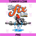 The Fix is in PNG, Plumber Pipe Pun Wrench Graphic PNG