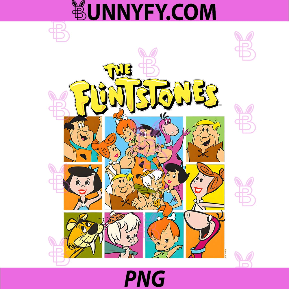 The Flintstones PNG, Character Squares PNG