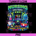 Nursing NPD Team PNG, Nurse Arcade Game Level Up Design PNG