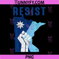 Resist Minnesota Fist State Map PNG, Minnesota Resistance Protest Symbol PNG