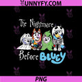The Nightmare Before Bluey PNG, Funny Halloween Family PNG