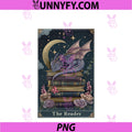 The Reader Tarot Card Book PNG, Dragon Romantasy Fantasy Bookish PNG