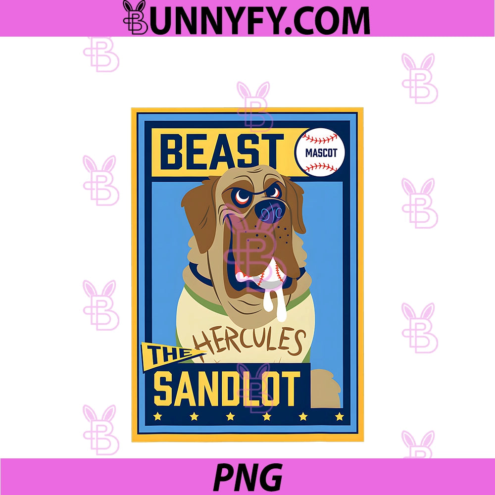 The Sandlot Hercules PNG, The Beast Retro Baseball PNG