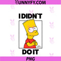 The Simpsons Bart PNG, Portrait I Didn't Do It PNG