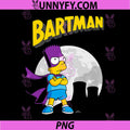 The Simpsons Bartman PNG, Front of Moon & Power Plant Outline PNG