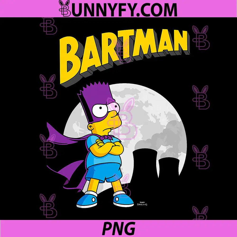 The Simpsons Bartman PNG, Front of Moon & Power Plant Outline PNG