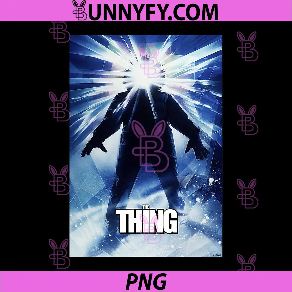 The Thing PNG, Glowing Silhouette Movie Poster PNG