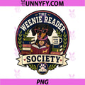 The Weenie Reader Society PNG, Dachshund Book Club PNG