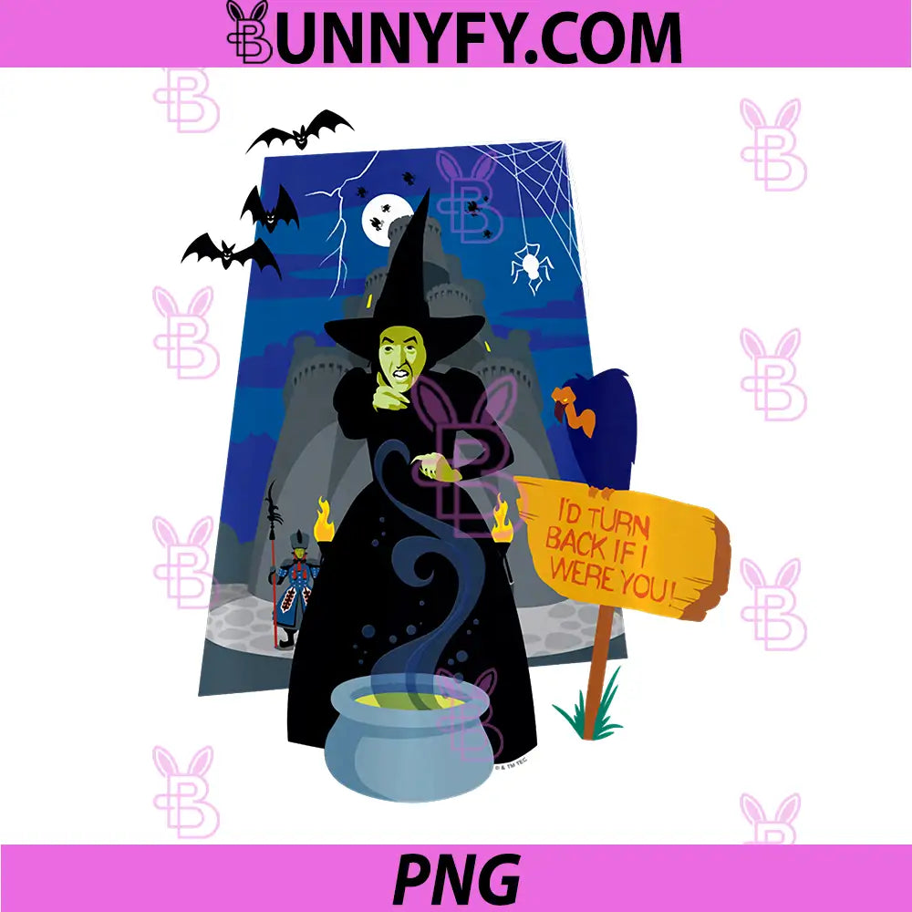 The Wizard of Oz Evil Witch PNG, Final Warning Spooky Castle Logo PNG