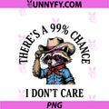 There's A 99 Chance PNG, I Don't Care Raccoon PNG