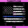 Thin Blue Line American Flag PNG, Distressed Police Support Flag PNG