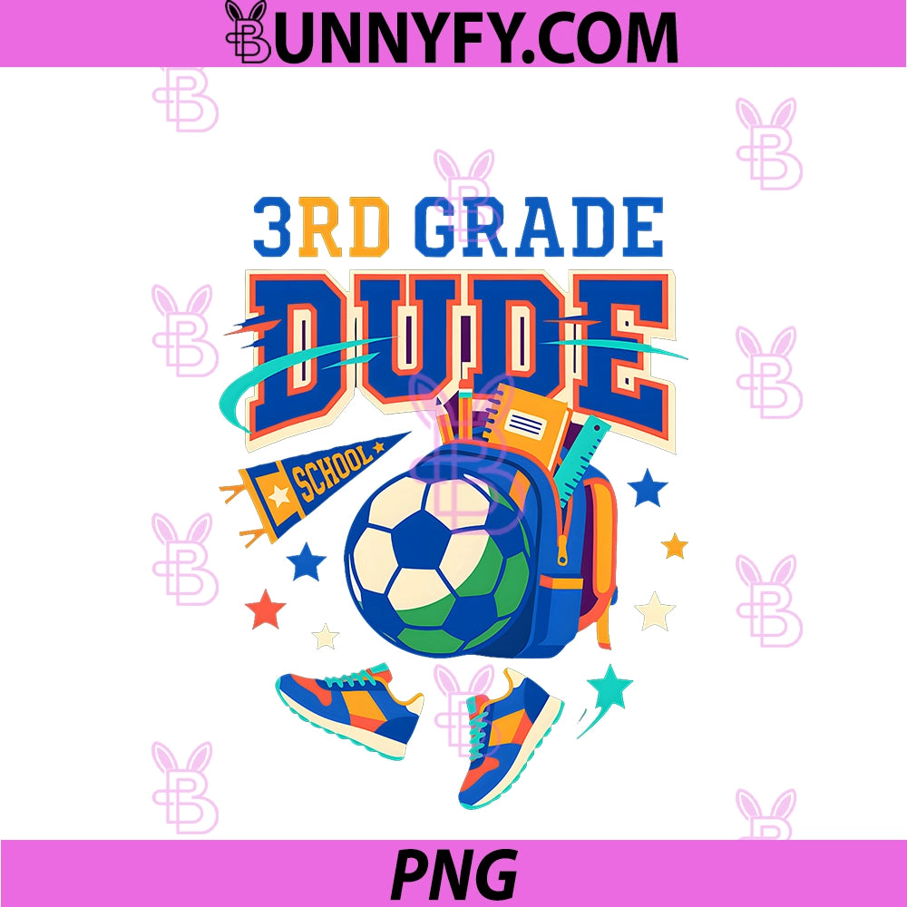 Third Grade Dude Back To School PNG, Soccer Player Boy Student PNG