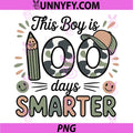 This Boy is 100 Days Smarter PNG, 100th Day of School Camo Print PNG