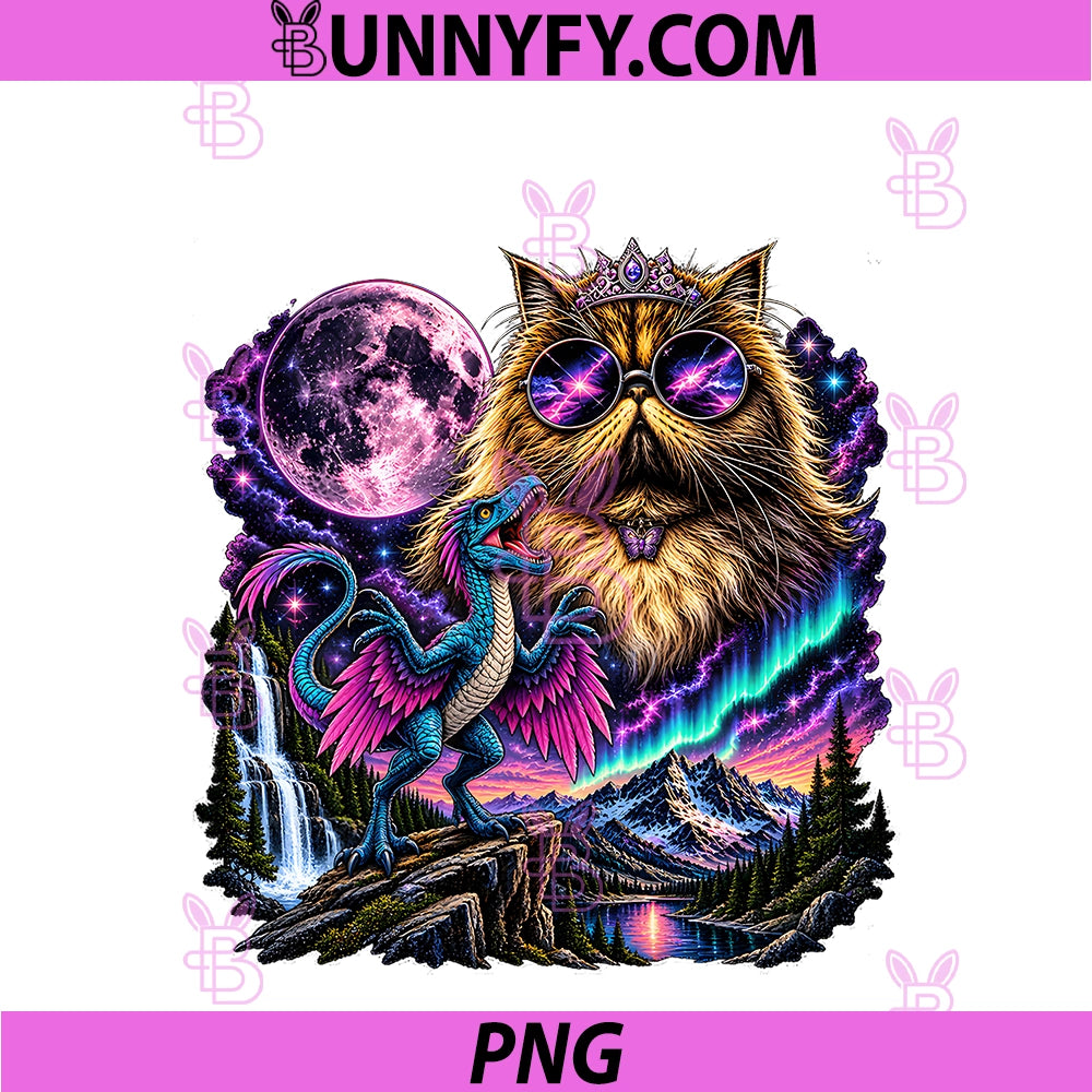 This Is An Outrage PNG, Funny Princess Cat Dinosaur Donut Meme PNG