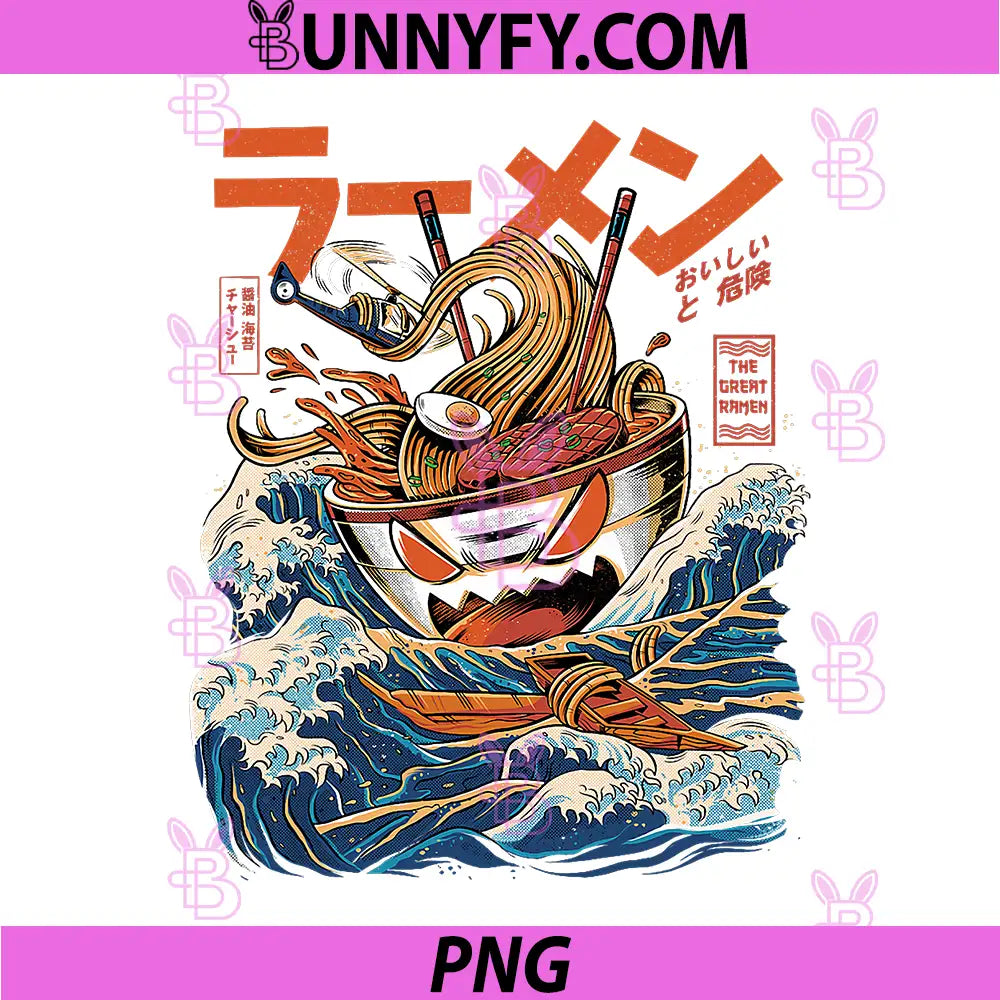 Threadless The Great Ramen PNG, Delicious and Dangerous Kanji PNG