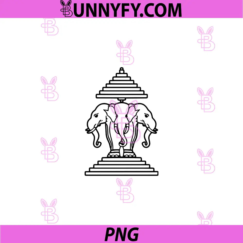 Three Headed Elephant SVG, Elephant SVG, Animal SVG