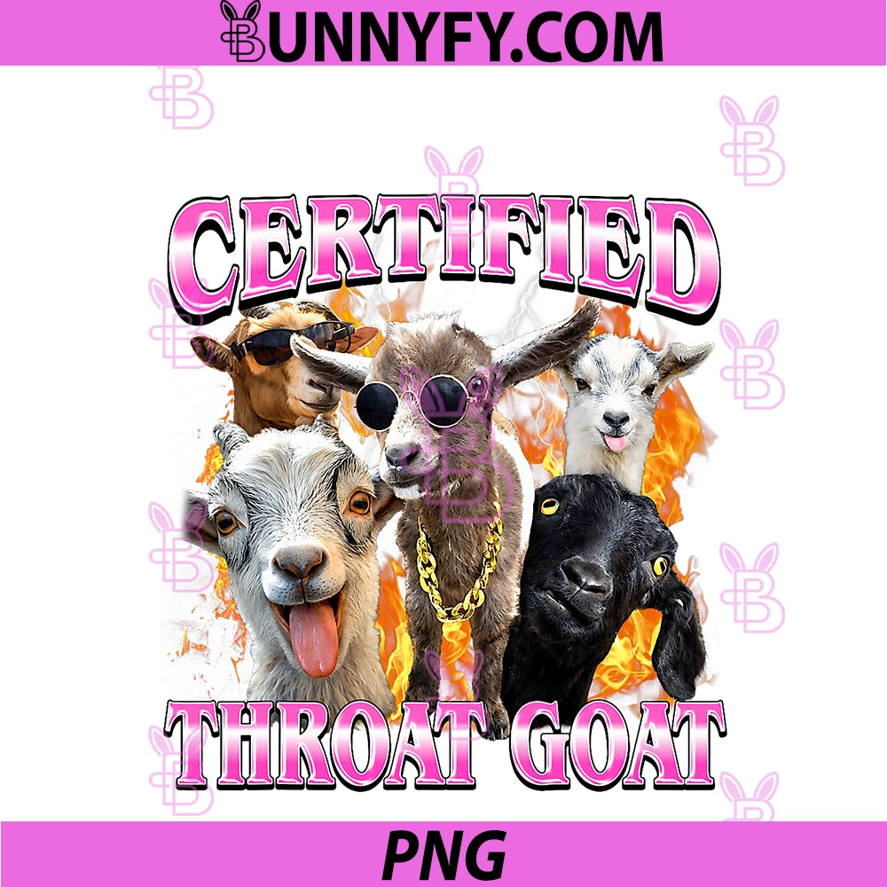 Throat Goat PNG, Funny Offensive Adult Humor Bootleg PNG