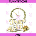 Thyme To Chill PNG, Plant Parent Cottagecore Clock Graphic PNG