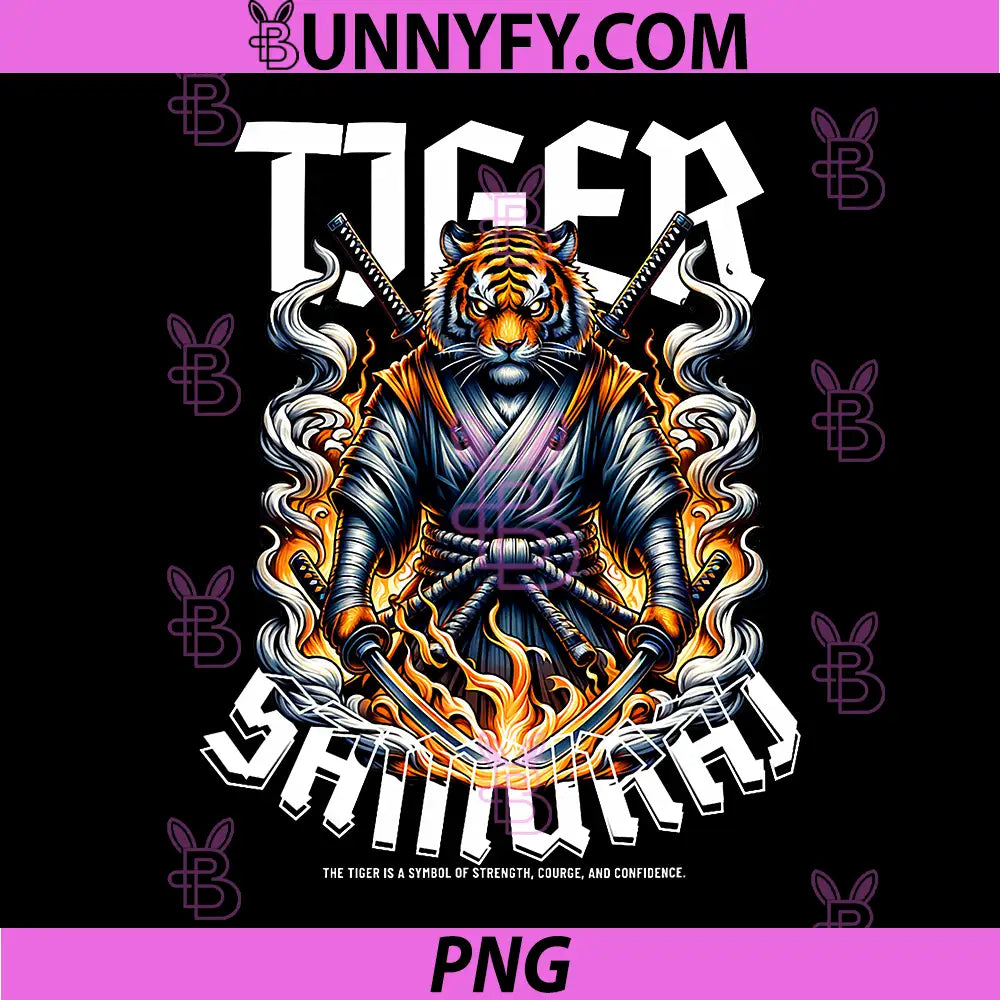Tiger Samurai PNG, Tiger Flames Cool PNG, Tiger Samurai Fire PNG