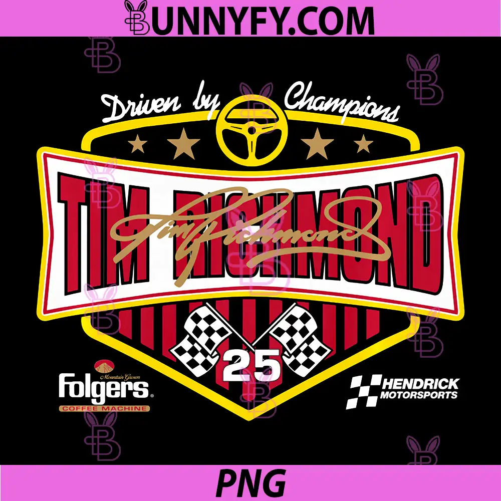 Tim Richmond Hendrick Motorsports PNG, Officially Licensed Black PNG