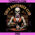 Tired Bartender Club PNG, Bartender Skull PNG