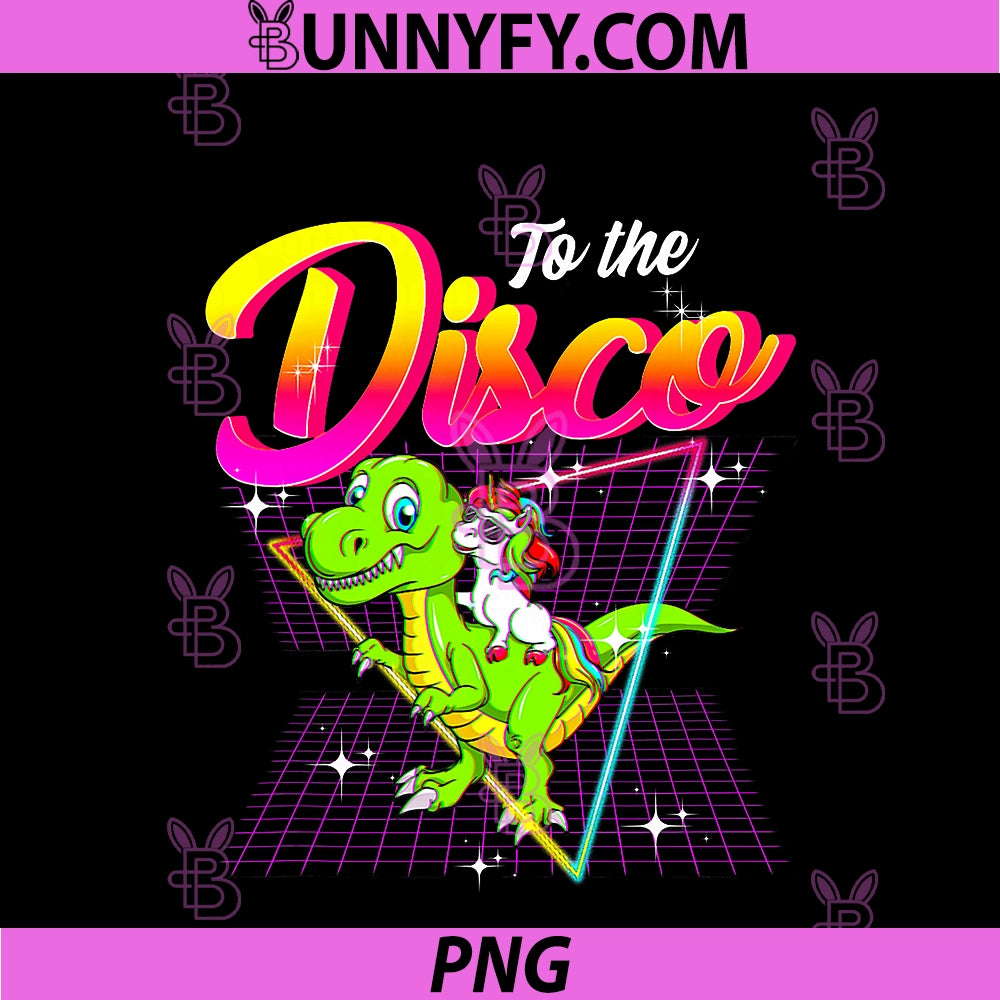 To The Disco PNG, The Unicorn Tells The Dinosaur Cute PNG