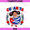 Toddler Girl Cuban Flag PNG, Cubanita Cuba Cute Hispanic Heritage PNG