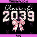Toile Coquette Bow PNG, Preppy Class of 2039 PNG
