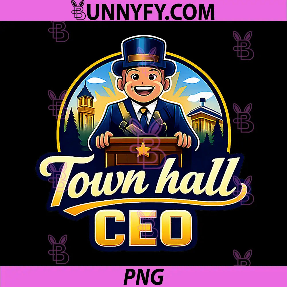 Town Hall CEO PNG, Local Pride Badge Mayor Podium Graphic PNG