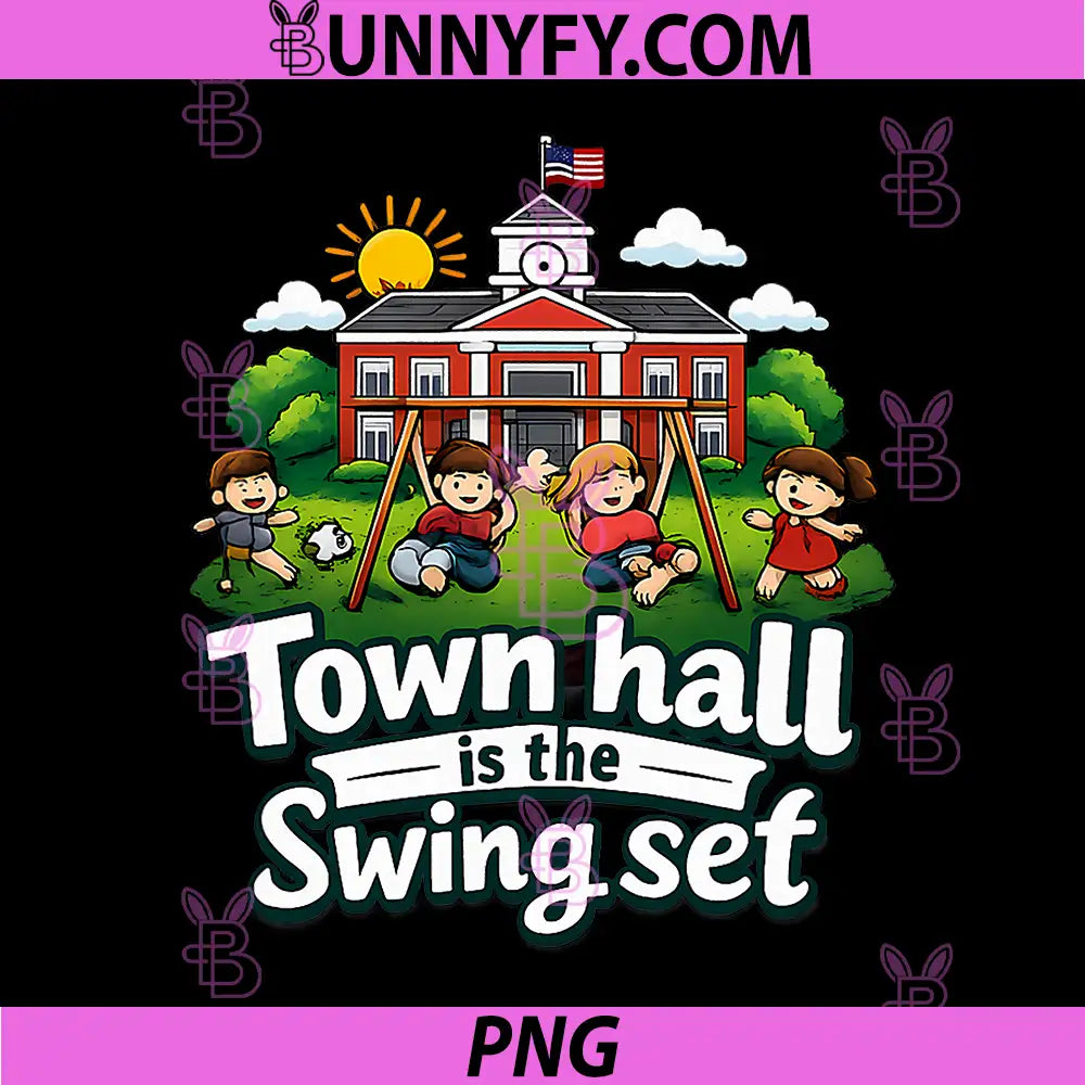 Town Hall is The Swing Set PNG, Local Pride Badge PNG