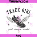 Track Girl Retro PNG, Track And Field Runner Athlete PNG