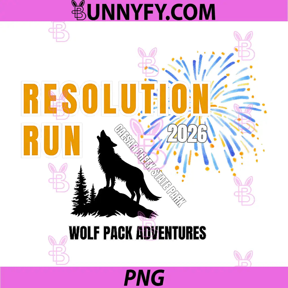 Resolution Run 2026 Trail Running PNG, Wolf Pack Adventure Race PNG